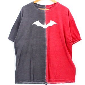 The Batman Shirt Mens Multicolor Tie Dye Short Sleeve Big Logo Graphic Size 2XL